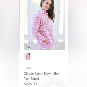 NWOT iLinen zebra top